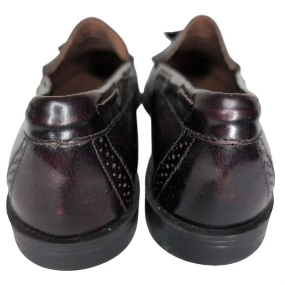Bass Weejuns Kiltie Tassel‎ Loafers Men 10.5B Burgundy Preppy Old Money Academia
